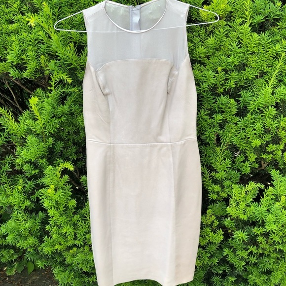 SACHIN & BABI**US 4**Soft Gray Leather Dress**EUC - Picture 2 of 8